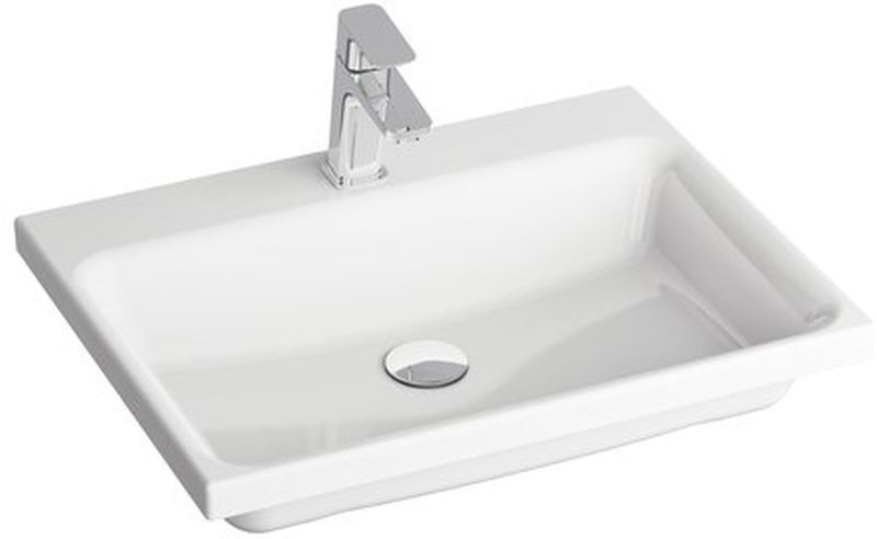 Ravak Comfort mosdótál 60x46 cm négyszögletes beépíthető fehér XJX01260001
