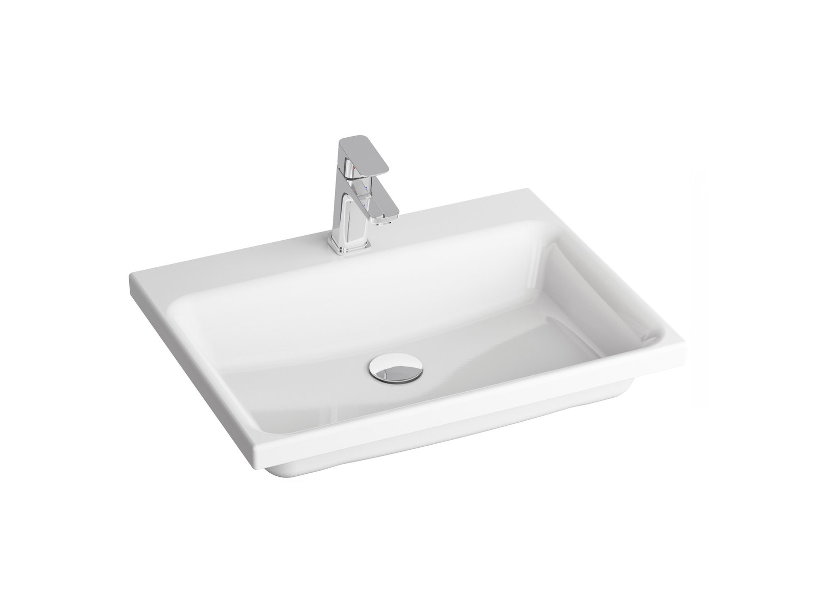 Ravak Comfort mosdótál 60x46 cm négyszögletes beépíthető fehér XJX01260001