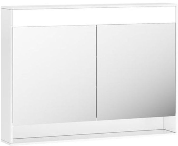 Ravak Step szekrény 100x15x74 cm tükörrel fehér X000001421