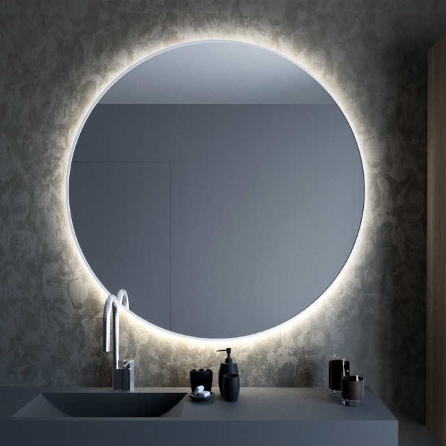 Smartwoods Bright tükör 100x100 cm kerek világítással fehér 5904107900506