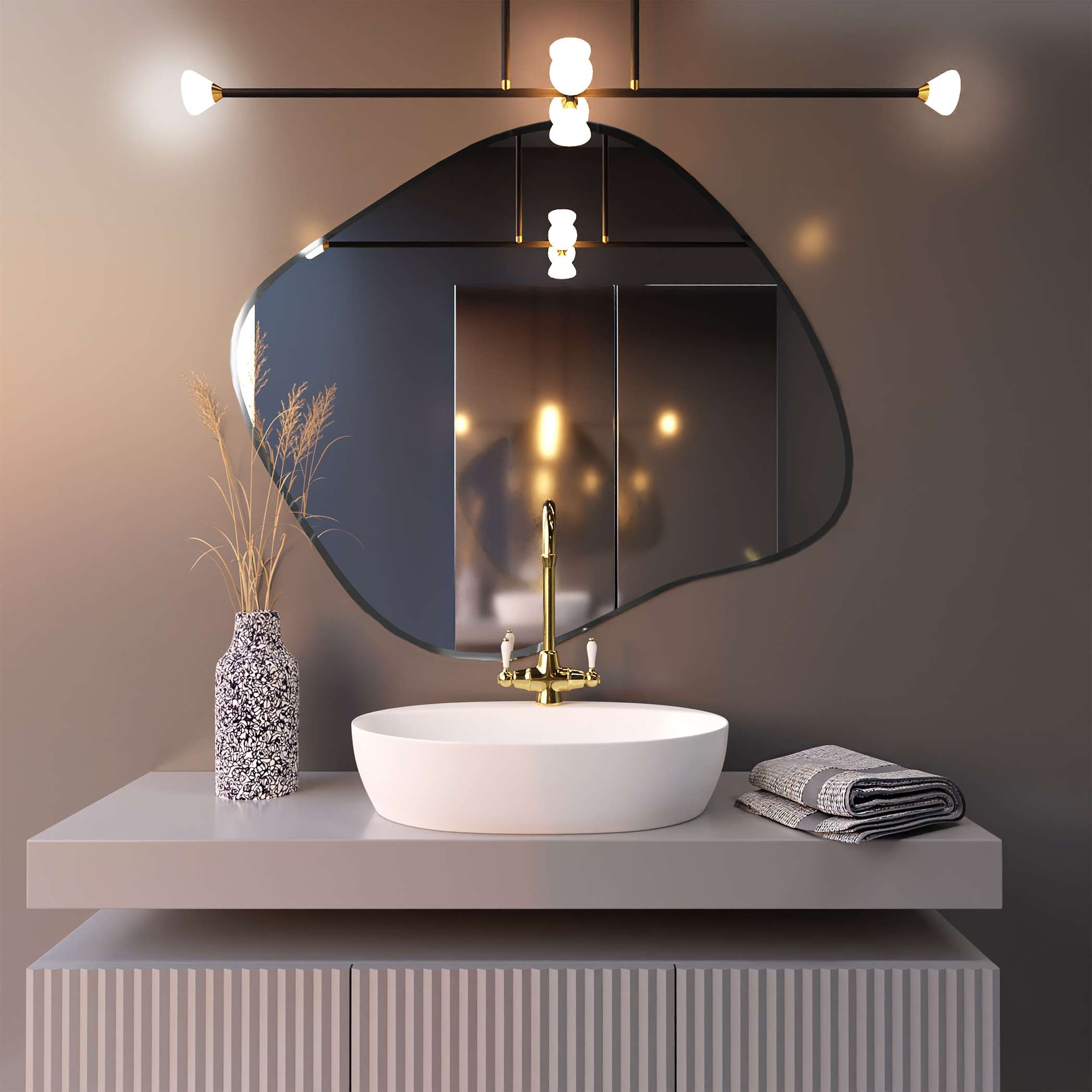 Smartwoods Tiny Border tükör 80x70 cm ezüst 5903003184607