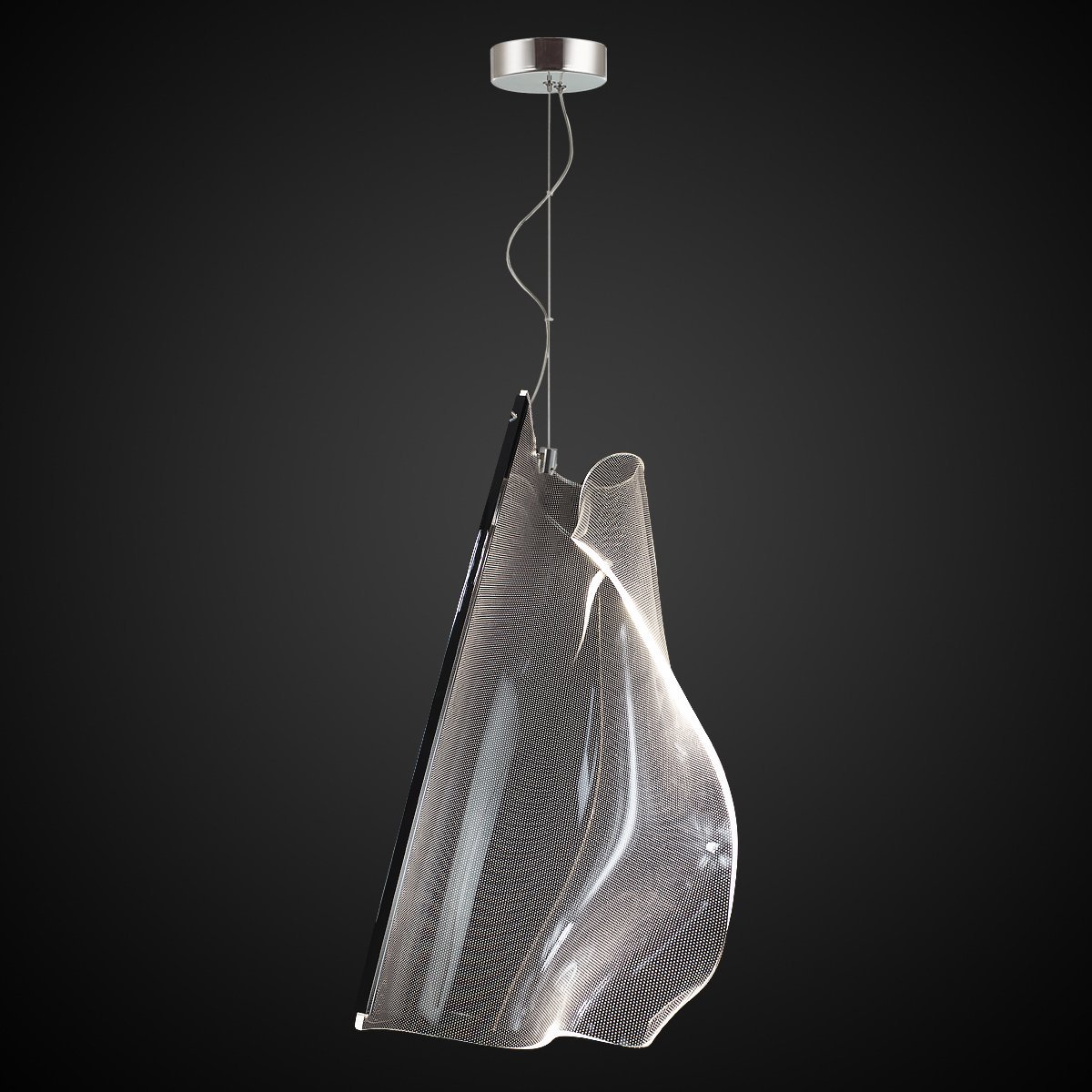 Altavola Design Cortina függőlámpa 1x10 W króm-átlátszó LA103/P