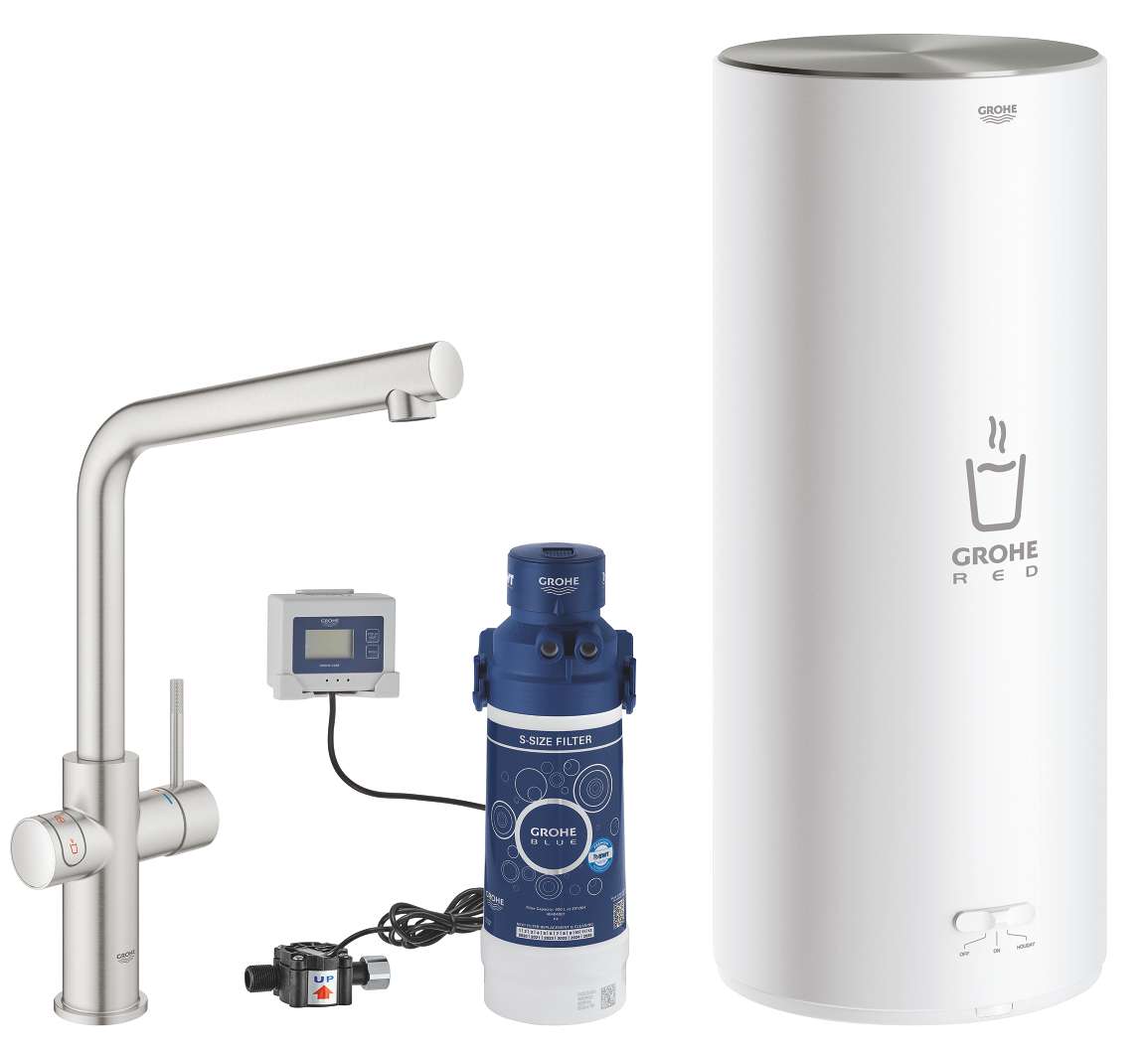 Grohe Red konyhai csaptelep bojlerrel álló SuperSteel 30325DC1