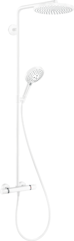 Hansgrohe Raindance zuhany készlet fal termosztáttal trópusi zuhany opcióval fehér 27633700