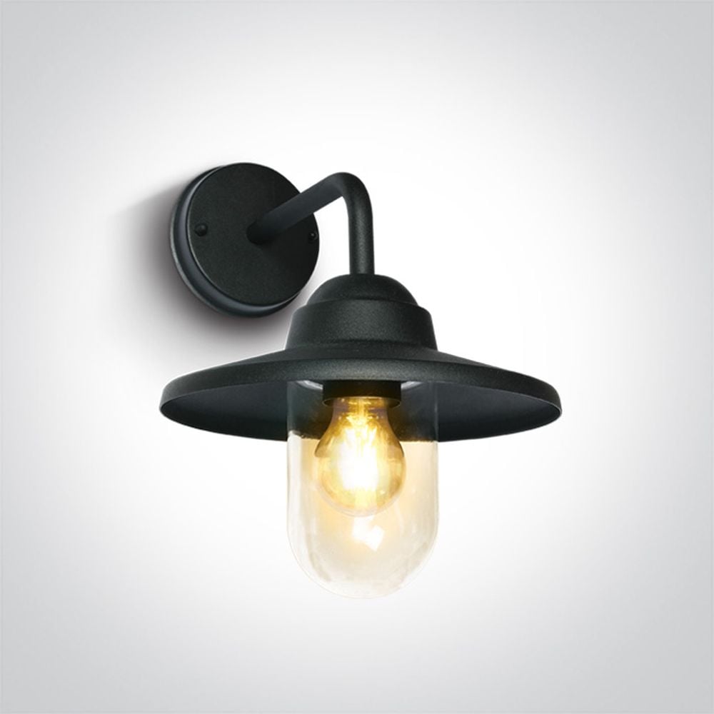 One Light kültéri fali lámpa 1x40 W fekete 67408/B