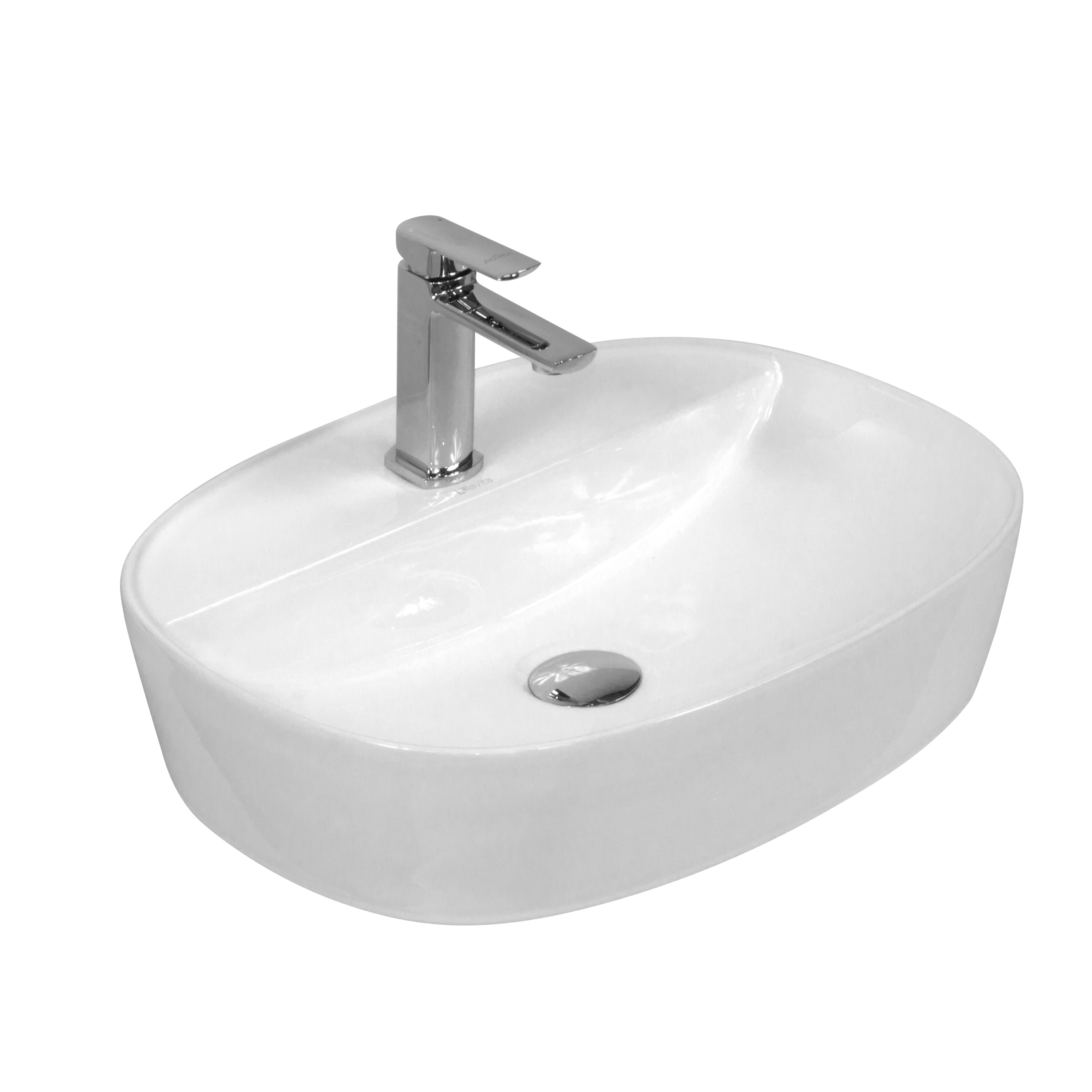 LaVita Pereya mosdótál 50.5x38.5 cm ovális mosdótálak fehér 5900378301615