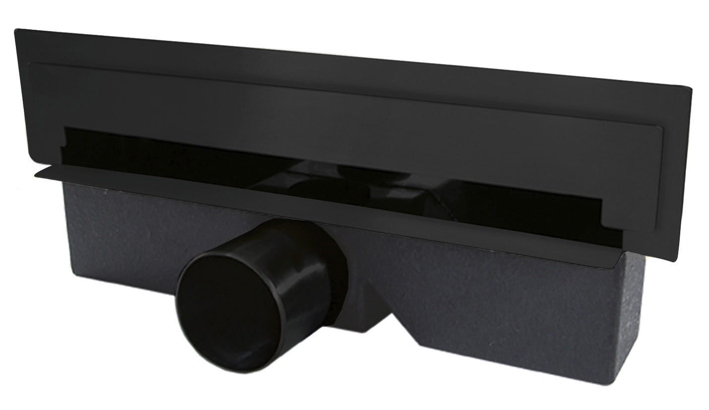Ferro Wall Slim zuhany lefolyó 30 cm fekete OLWS1-BL