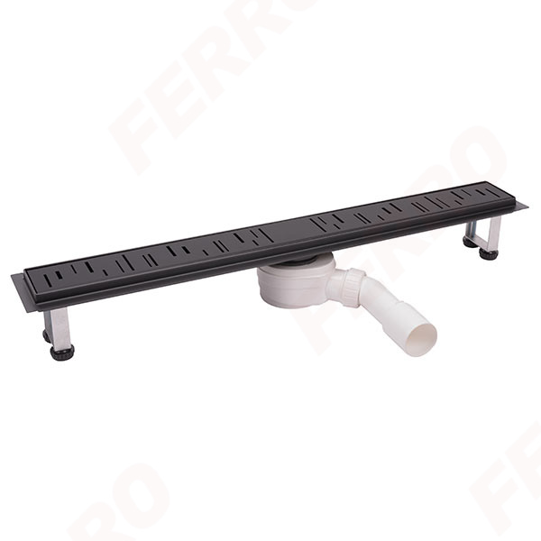 Ferro Ora zuhany lefolyó 80 cm fekete OL1-80-BL