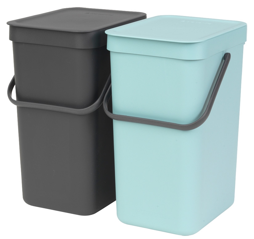 Brabantia Sort & Go hulladéktartály 24 l zöld-szürke 109980