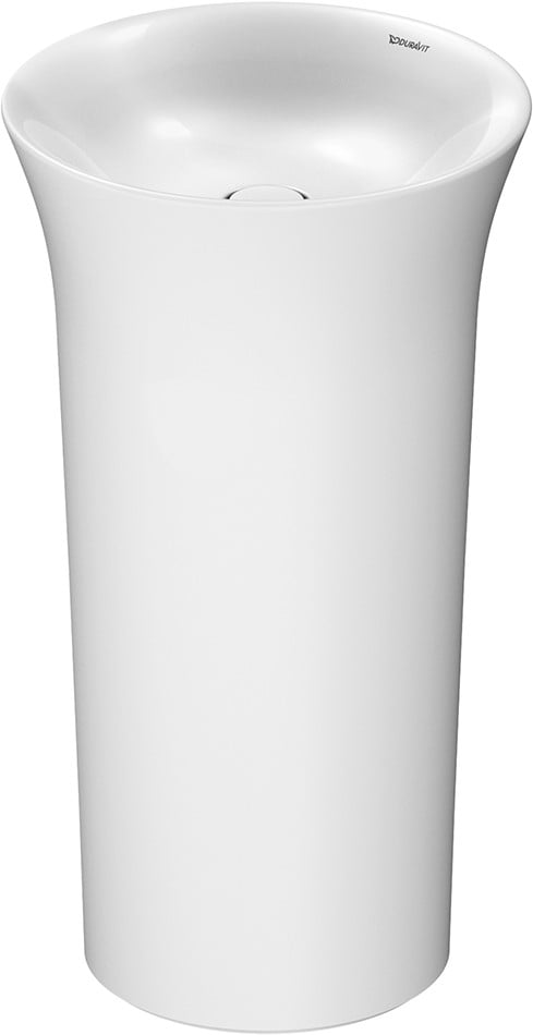 Duravit White Tulip mosdótál 50x50 cm kerek térben álló fehér 2702500070