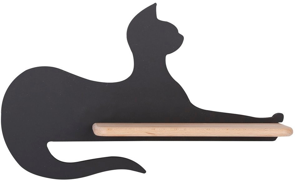 Candellux Cat oldalfali lámpa 1x5 W fekete-fa 21-75642