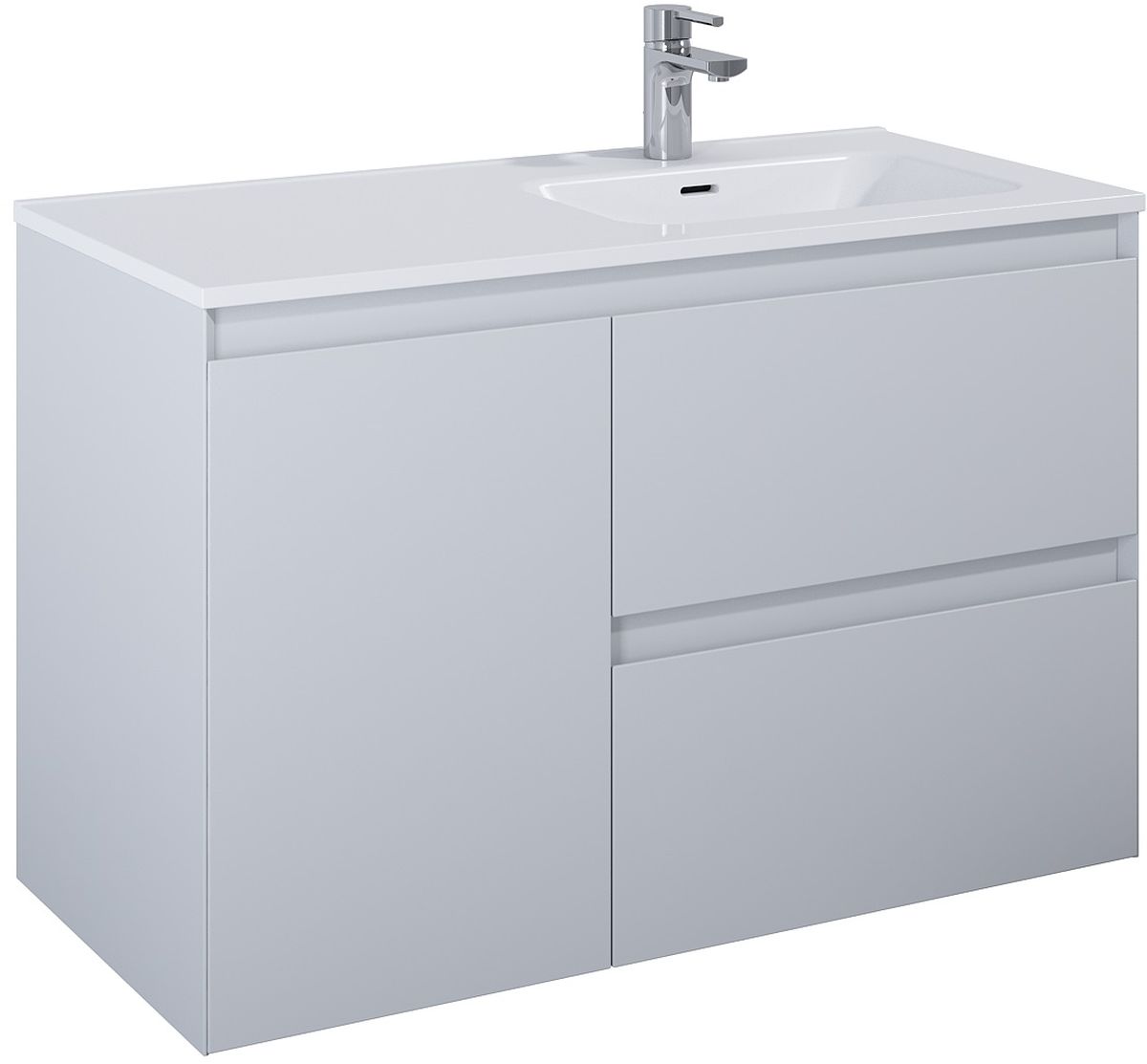 Elita Split szekrény 100x45.8x63.5 cm mosdókagyló alá akasztható szürke RE011005057040