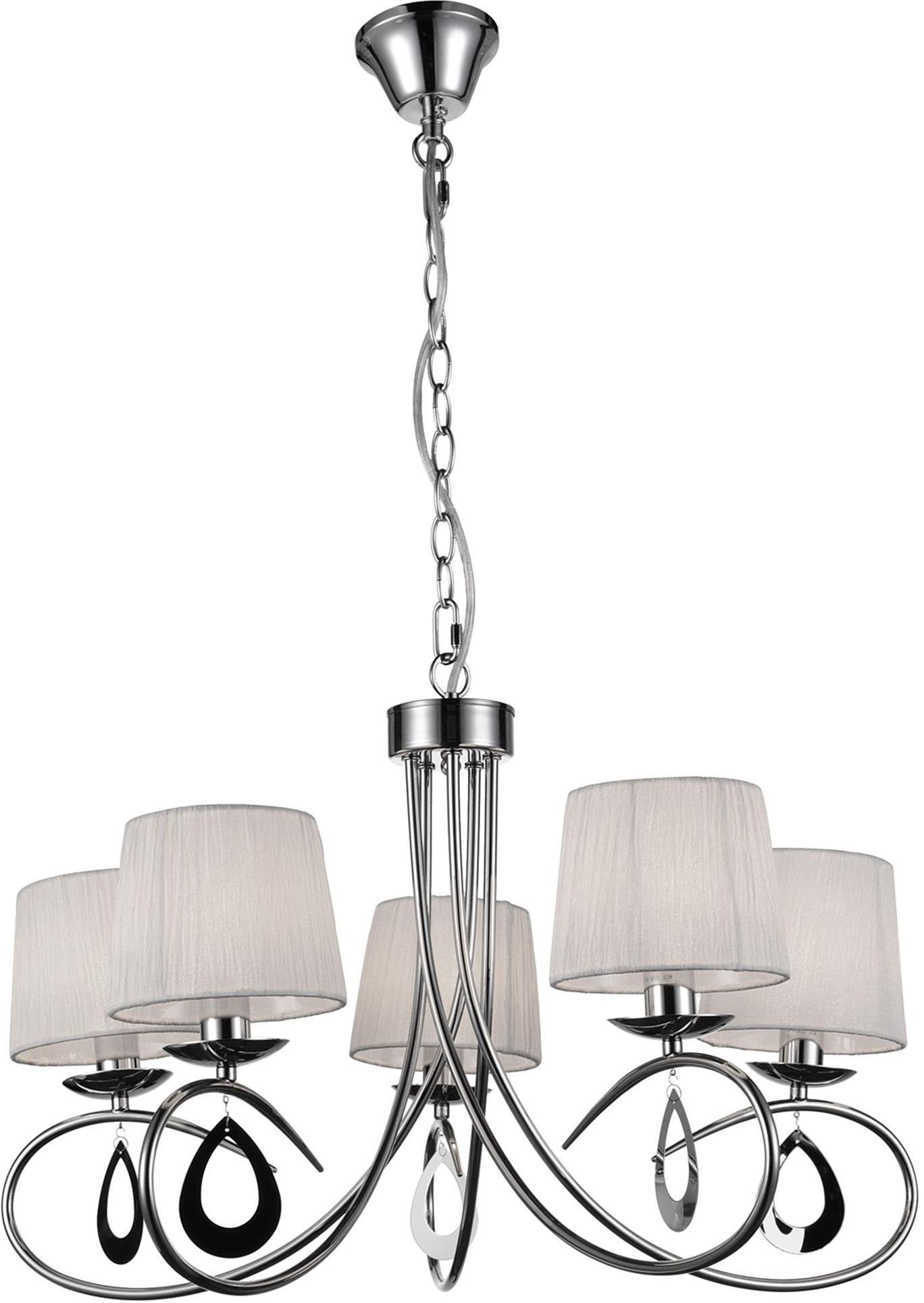 Candellux Arnika függőlámpa 5x40 W fehér-króm 35-21687