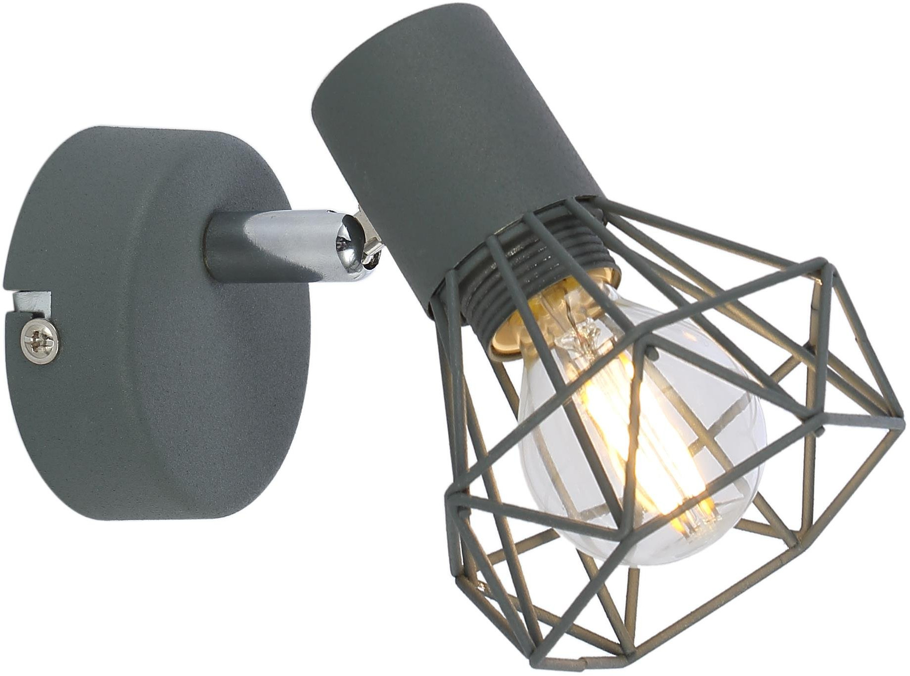 Candellux Verve oldalfali lámpa 1x40 W szürke 91-60969