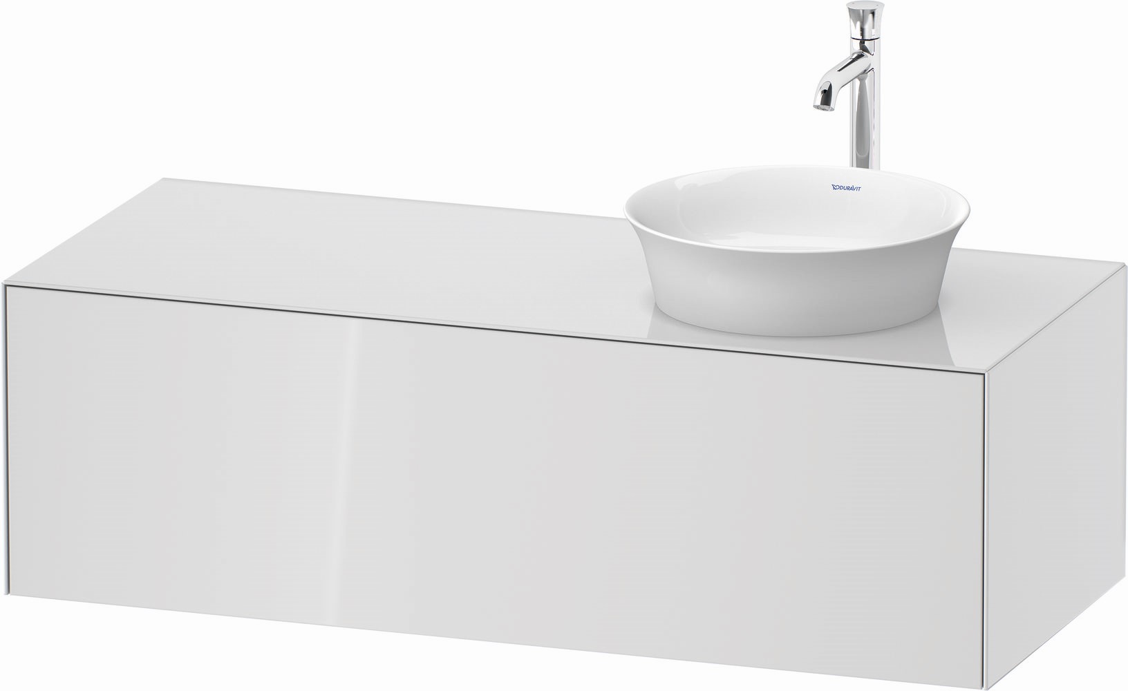 Duravit White Tulip szekrény 130x55x40.8 cm mosdókagyló alá akasztható fehér WT4977R8585