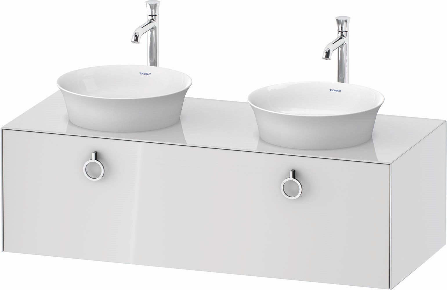 Duravit White Tulip szekrény 130x55x40.8 cm mosdókagyló alá akasztható fehér WT4983B8585
