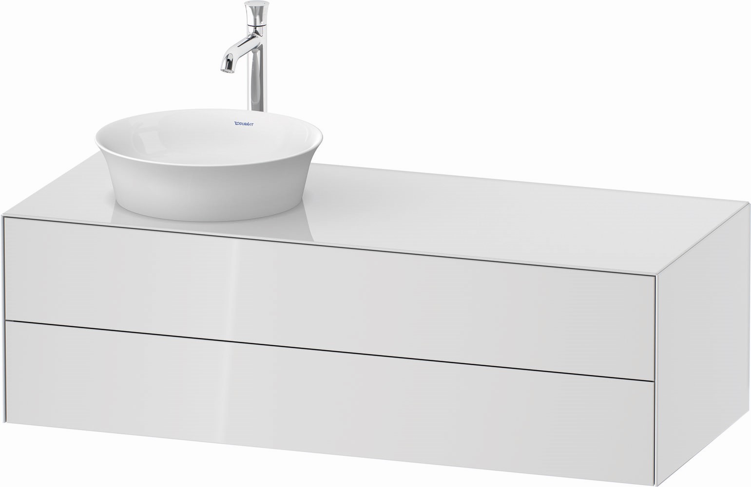 Duravit White Tulip szekrény 130x55x40.8 cm mosdókagyló alá akasztható fehér WT4987L8585