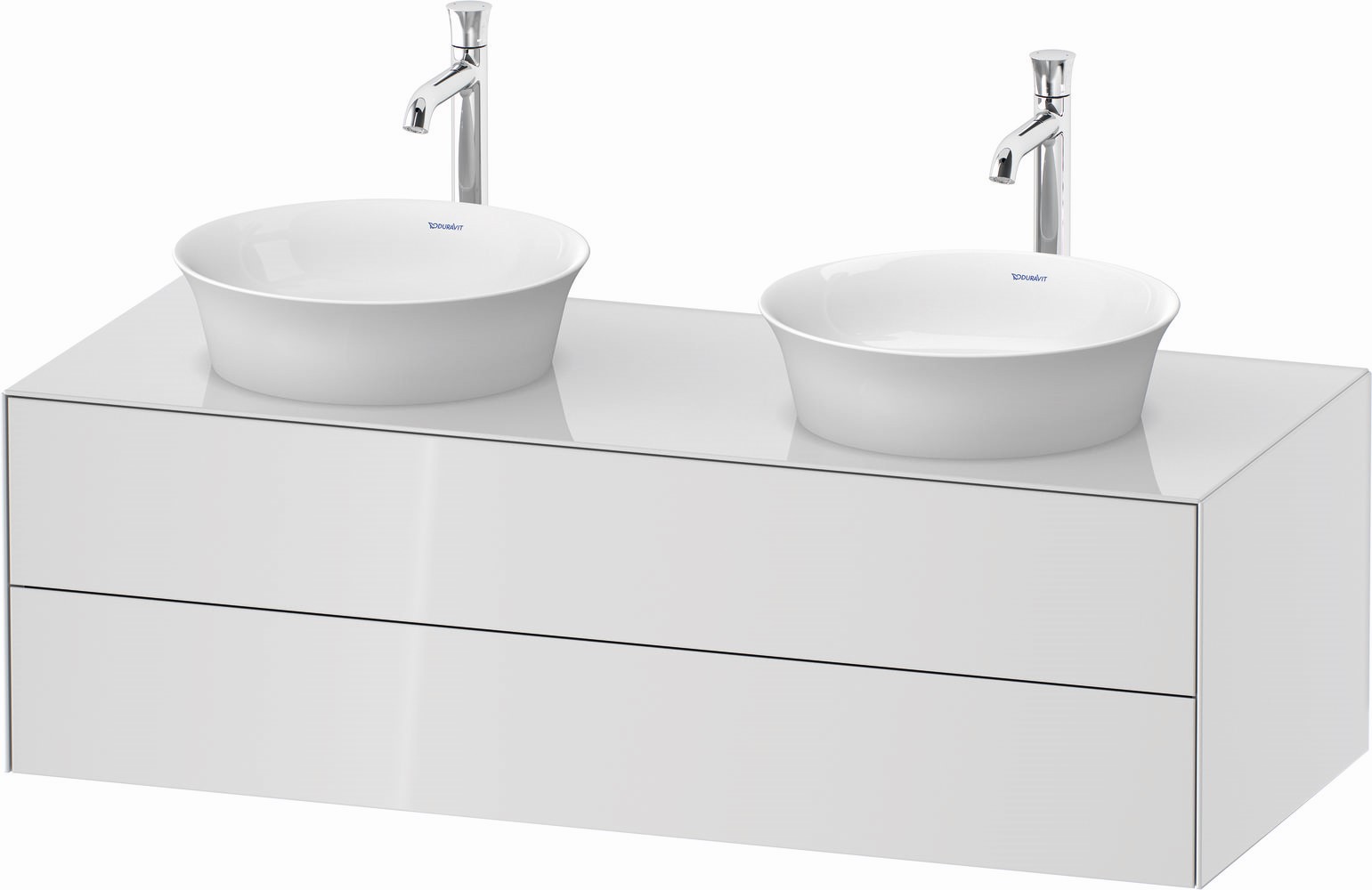 Duravit White Tulip szekrény 130x55x40.8 cm mosdókagyló alá akasztható fehér WT4988B8585