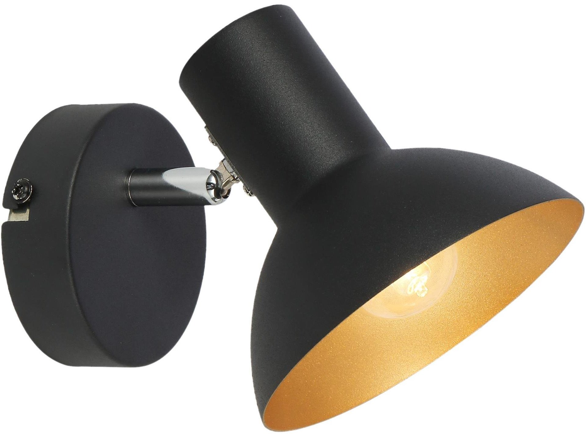 Candellux Diso oldalfali lámpa 1x40 W fekete-arany 91-63410
