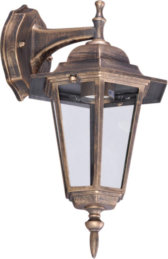 Kaja Standard kültéri fali lámpa 1x60 W fekete-arany K-5009ADOWNCZARNY/ZŁOTY