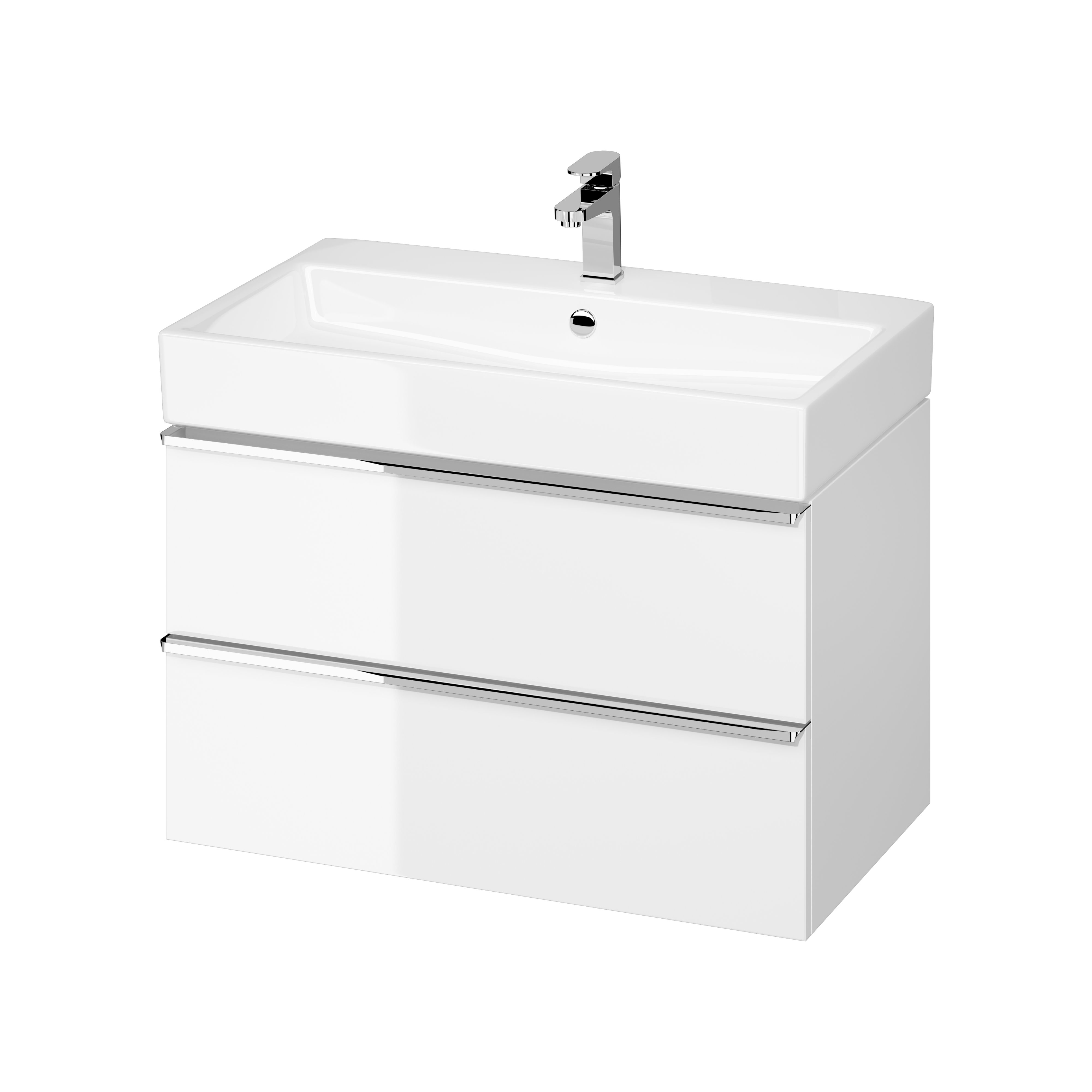 Cersanit Virgo szekrény 79.4x42.7x50.1 cm mosdókagyló alá akasztható fehér S522-024