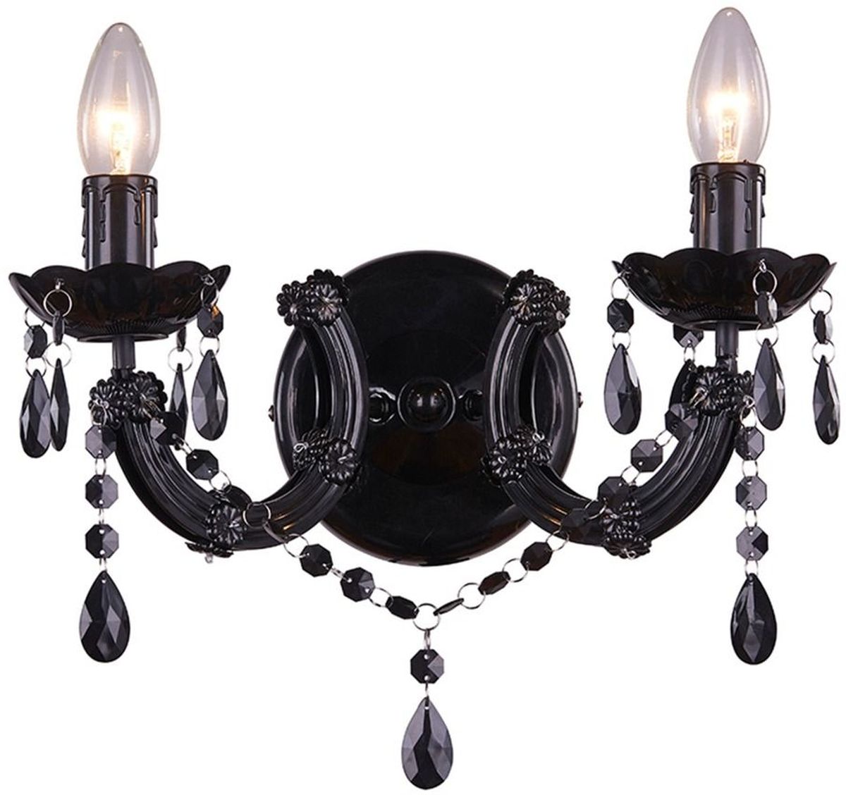 Zuma Line Magnolia oldalfali lámpa 2x40 W fekete RLB94016-2B