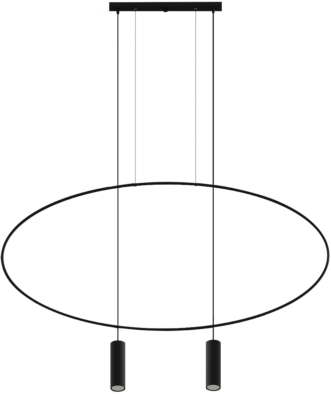 Thoro Lighting Holar függőlámpa 2x40 W fekete TH.017CZ