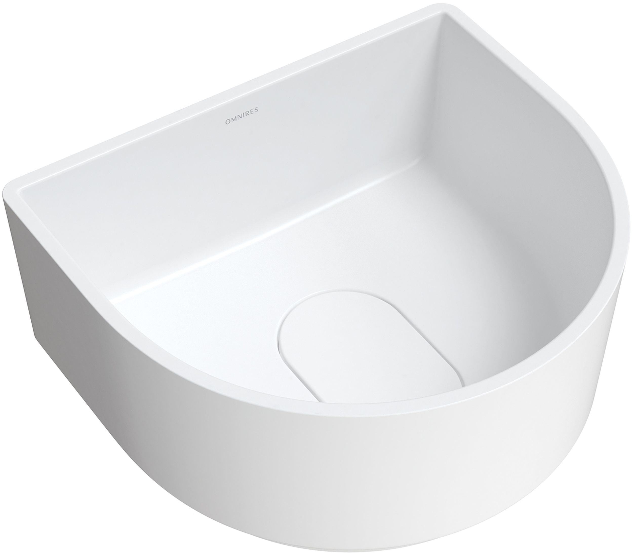 Omnires Cadence M+ mosdótál 42x37 cm ovális mosdótálak fehér CADENCE420BM
