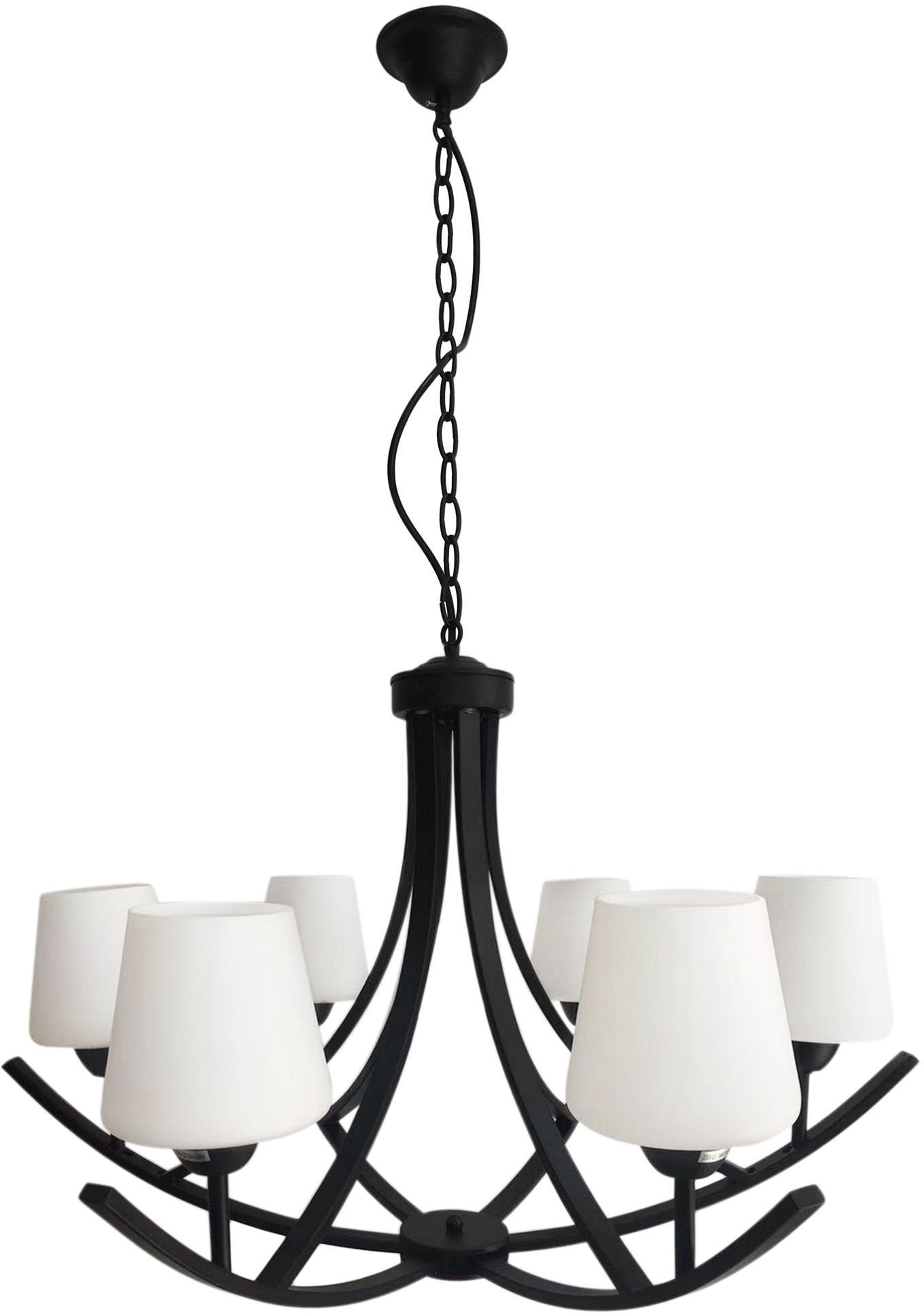 Candellux Londyn függőlámpa 6x60 W fehér-fekete 36-38845