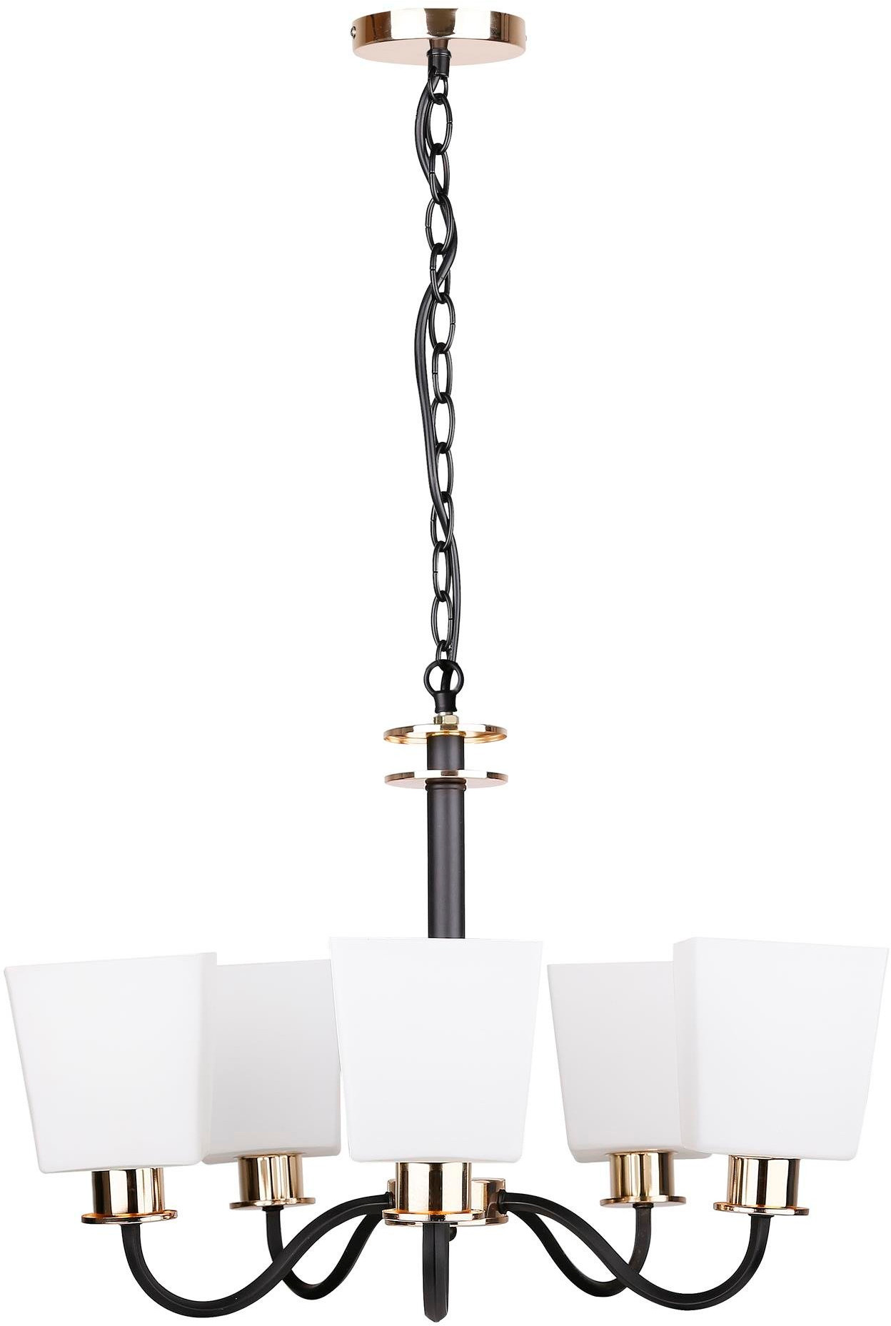Candellux Schubert függőlámpa 5x60 W fekete-arany 35-74249