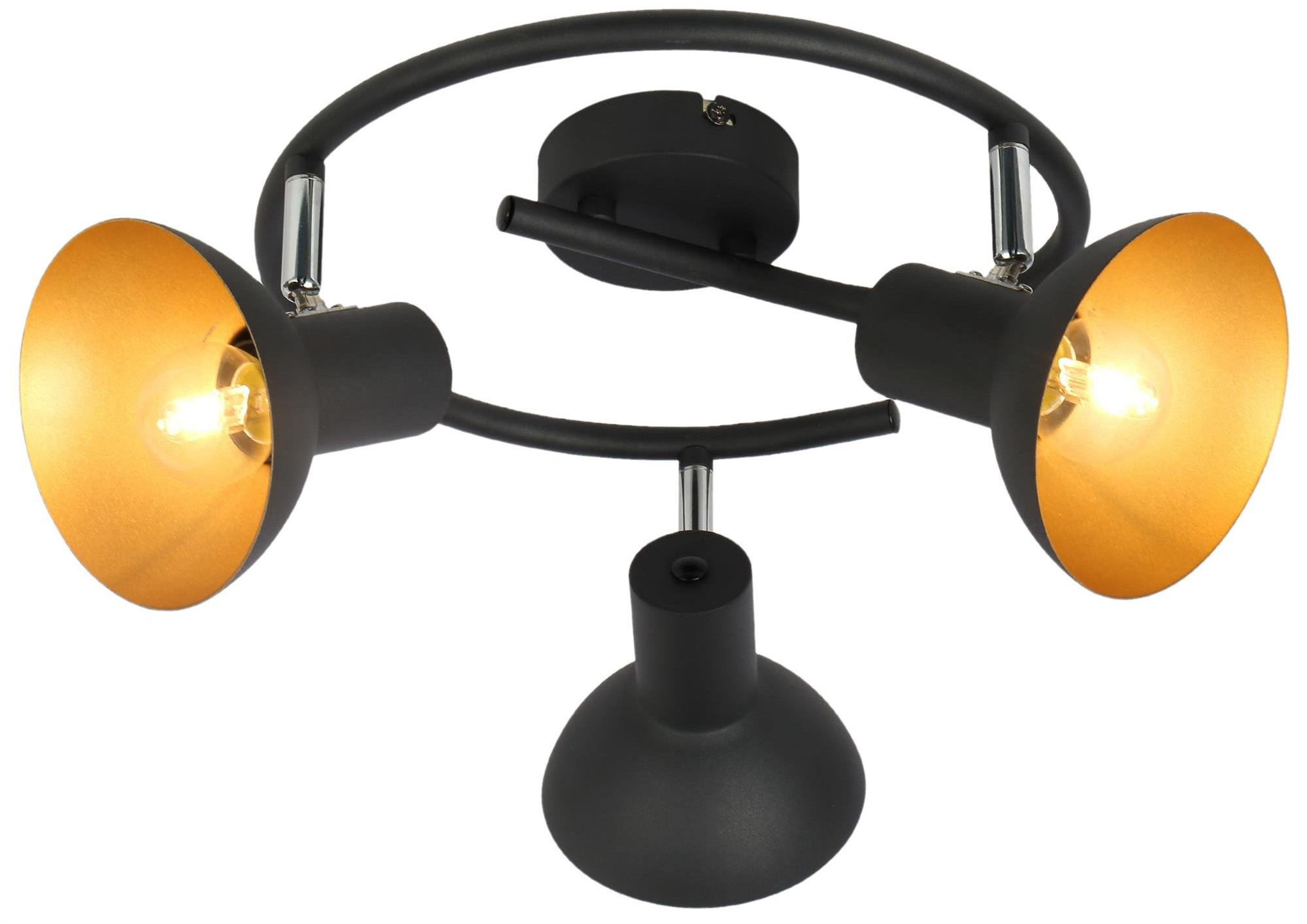 Candellux Diso mennyezeti lámpa 3x40 W fekete-arany 98-63434
