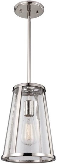 Elstead Lighting Harrow függőlámpa 1x60 W átlátszó-ezüst FE-HARROW-P-S