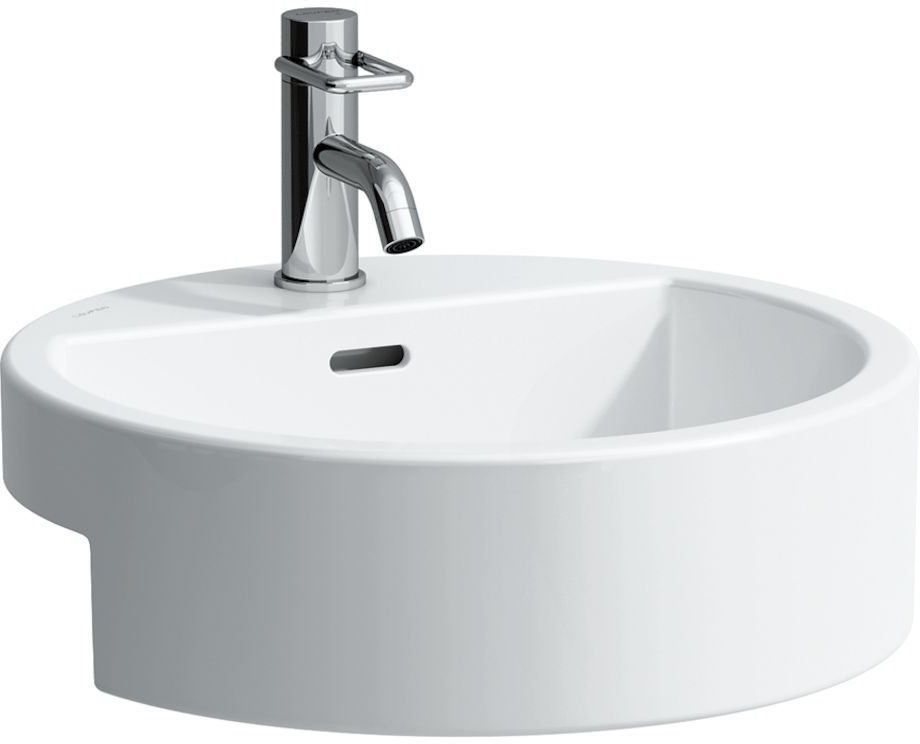 Laufen Living City mosdótál 46x46 cm kerek fehér fényes H8134310001041