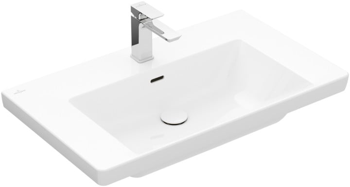 Villeroy & Boch Subway 3.0 mosdótál 80x47 cm négyszögletes klasszikus-beépíthető fehér 4A708001