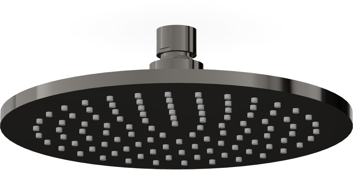 Zucchetti fejzuhany 20x20 cm kerek fekete Z94265.C50