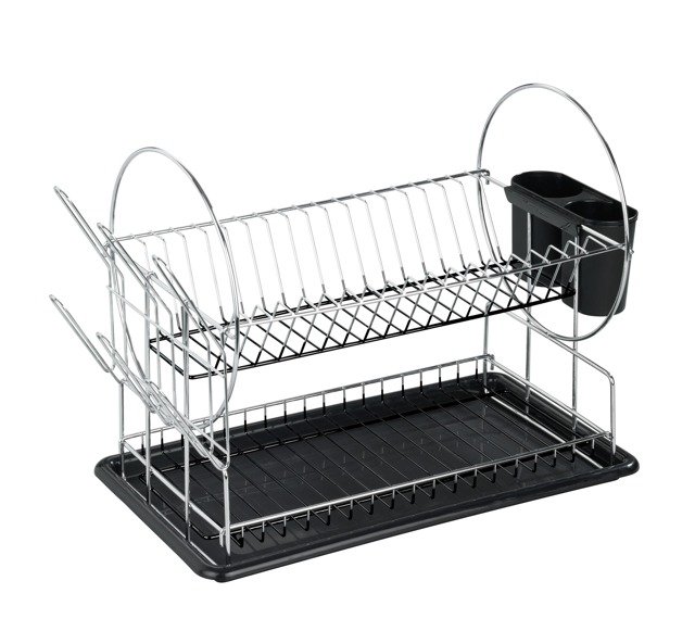 Wenko Premium szárító mosogatóhoz 52x24x36 cm szürke-fekete 2372100