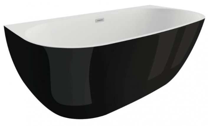 Polimat Risa fal mellé szerelhető fűrdőkád 170x80 cm ovális kétszínű 00442
