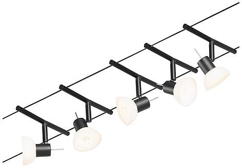 Paulmann Sheela zsinóros rendszer 5x10 W fekete-króm 94450
