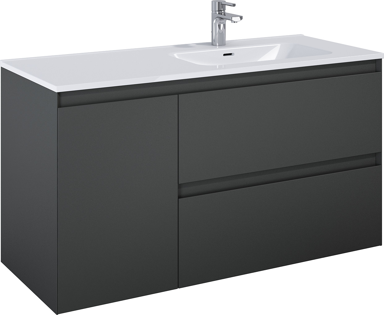 Elita Split szekrény 120x45.8x63.5 cm mosdókagyló alá akasztható antracit RE011205256010