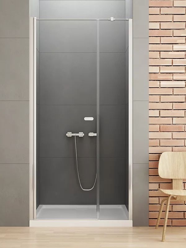 New Trendy New Soleo zuhanyajtók 100 cm dönthető króm fényes/átlátszó üveg D-0139A/D-0094B-WP