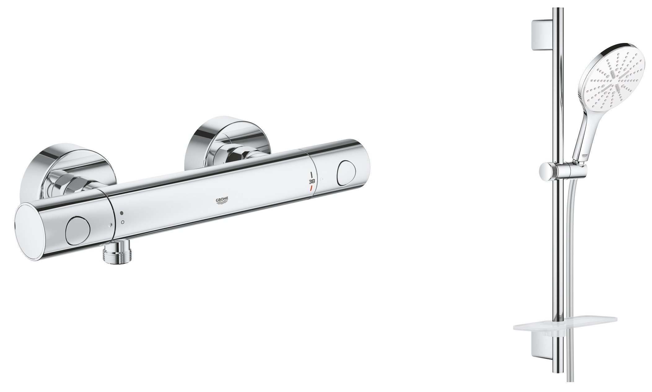 Készlet zuhany készlet Grohe Vitalio SmartActive 26598000, zuhanycsaptelep Grohe Grohtherm 800 Cosmopolitan 34765000