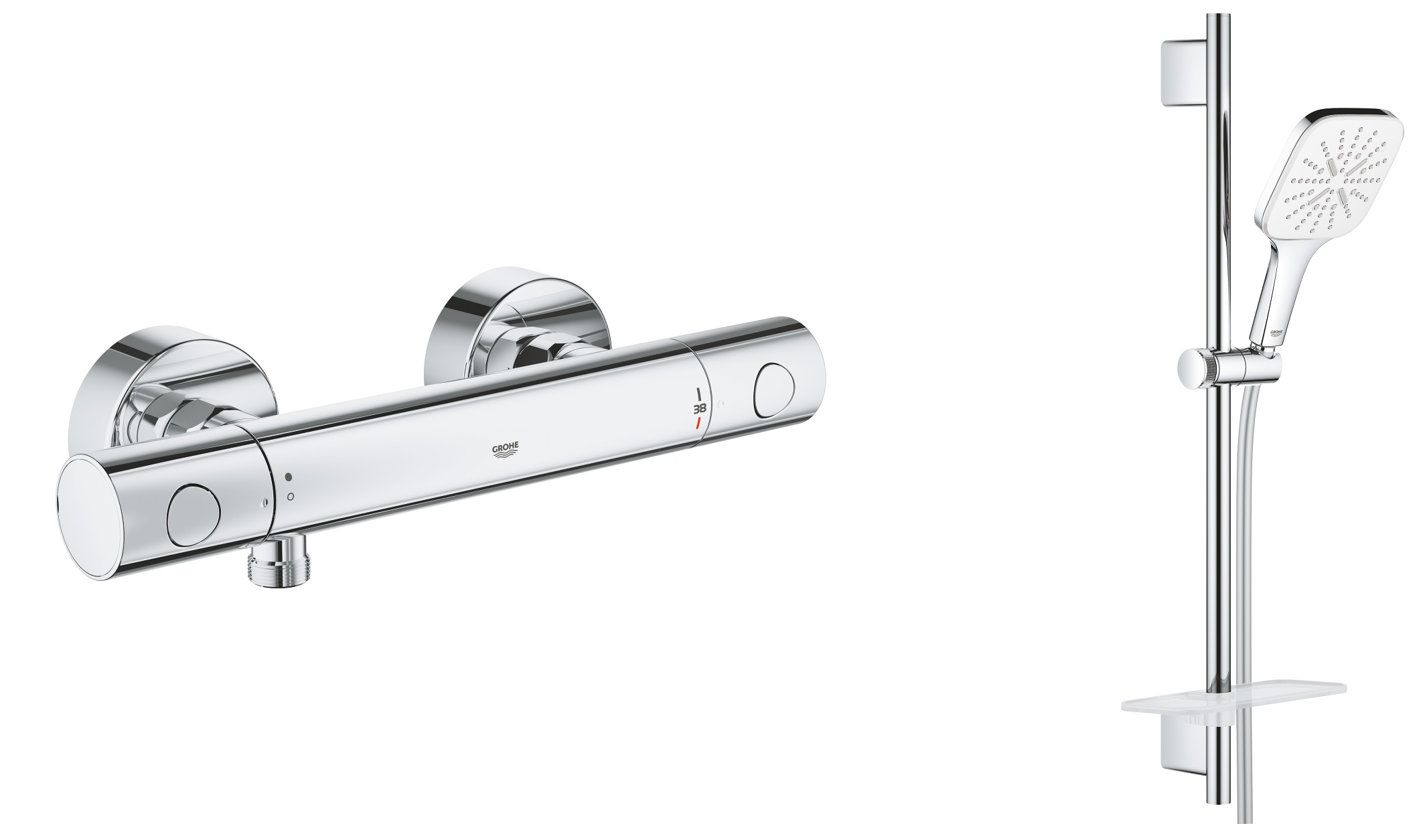 Készlet zuhany készlet Grohe Vitalio SmartActive 26596000, zuhanycsaptelep Grohe Grohtherm 800 Cosmopolitan 34765000