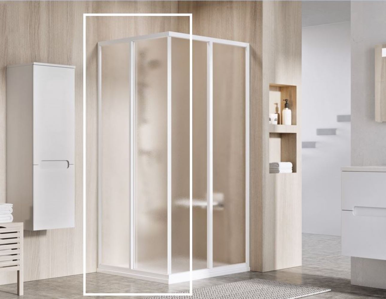 Ravak Supernova zuhanyajtók 90 cm tolható fehér fényes/ 14V701O2ZG
