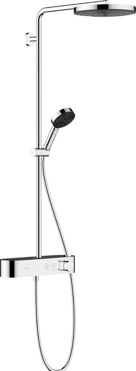 Hansgrohe Pulsify zuhany készlet fal termosztáttal trópusi zuhany opcióval króm 24221000