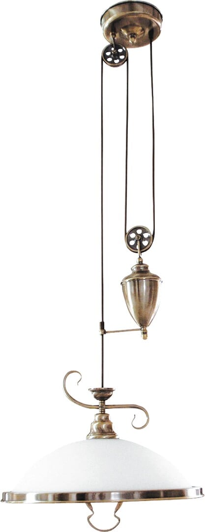 Rabalux Elisett függőlámpa 1x60 W fehér-sárgaréz 2756