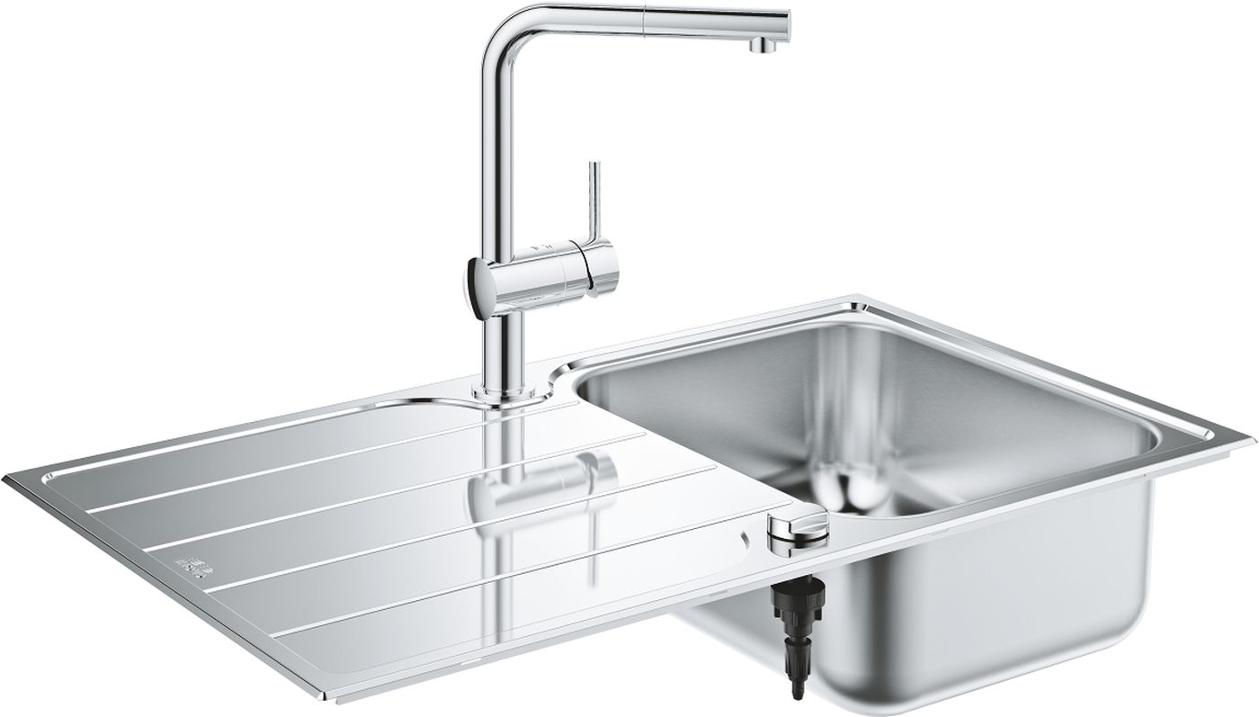 Grohe Minta mosogató csapteleppel acél/acél 31573SD1