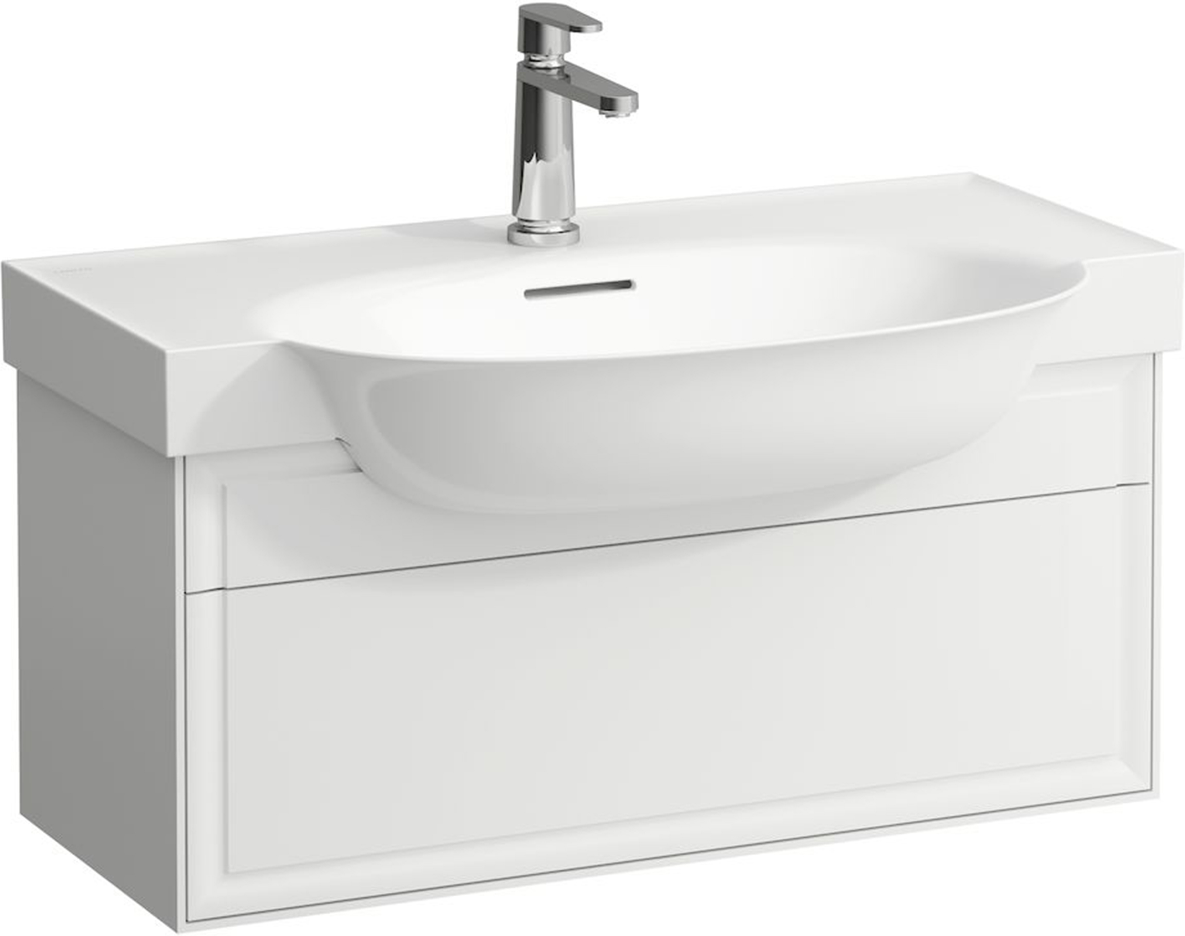 Laufen The New Classic szekrény 77.6x31.6x34.4 cm mosdókagyló alá akasztható fehér H4060410856311