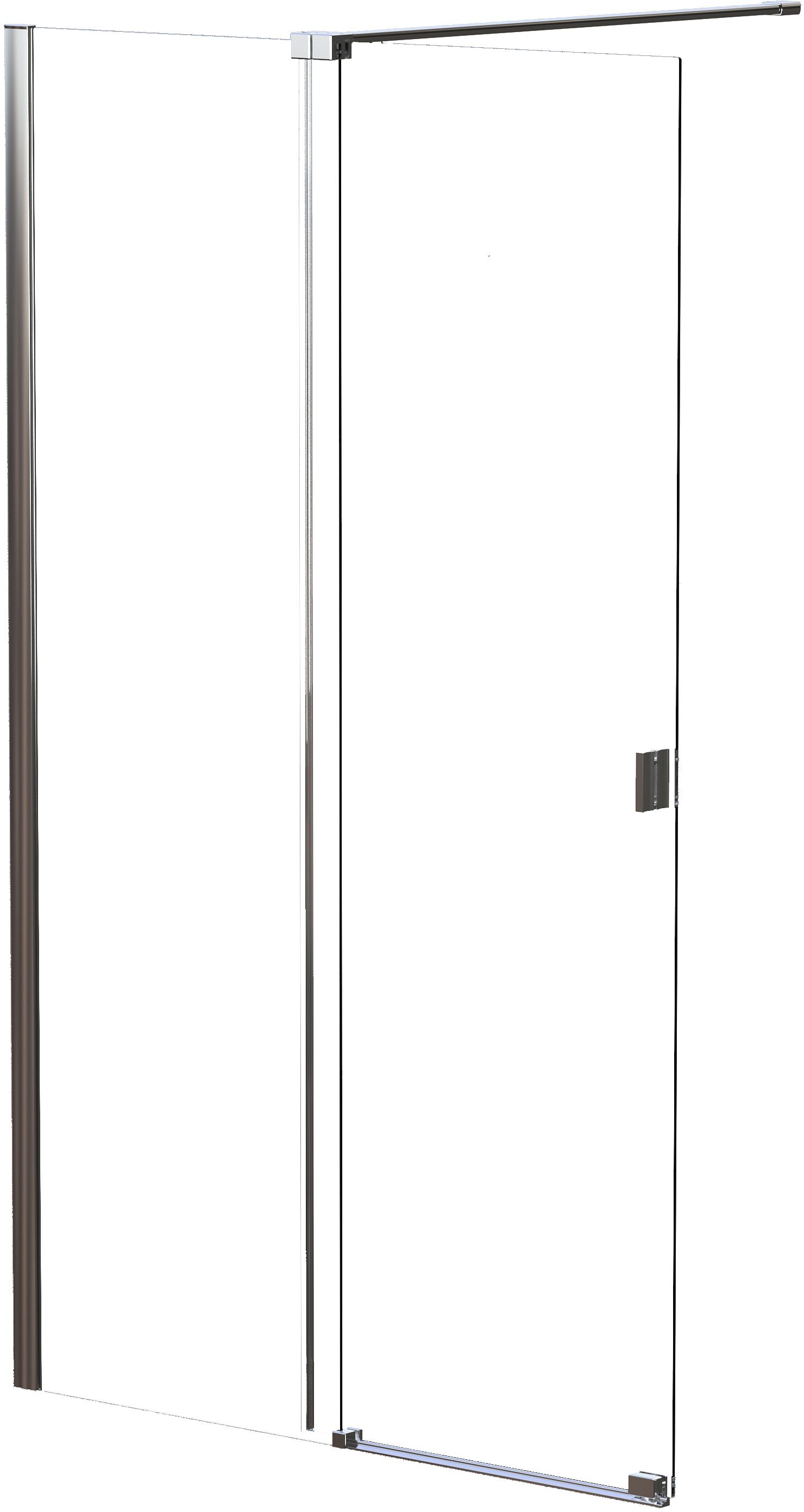 Besco Vayo zuhanyfal ajtóval 100 cm króm fényes/átlátszó üveg VY-100-200C