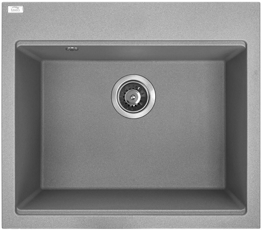Laveo Tau gránit mosogató 57x50 cm szürke/grafit/onix SBT510Y