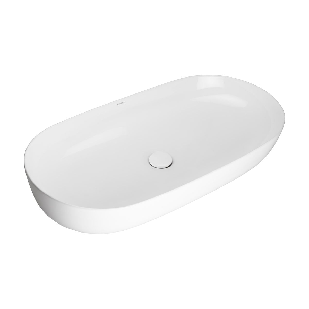 Oltens Hamnes mosdótál 80x40 cm ovális mosdótálak fehér fényes 40321000